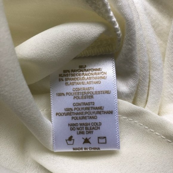 New ANTHROPOLOGIE Anhinga Vegan Leather Tunic Top Sleeveless Cream Brown Sz XS - Picture 8 of 9